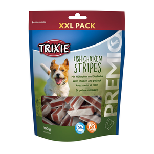 Ласощі Trixie для собак Тріксі Преміо Страйпс Chicken and Pollock Stripes палички курка/лосось XXL 300г