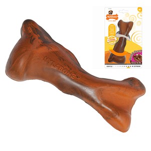 Nylabone Strong Chew Rubber Bone Beef with Gravy Кістка жувальна зі смаком яловичини з підливою для собак