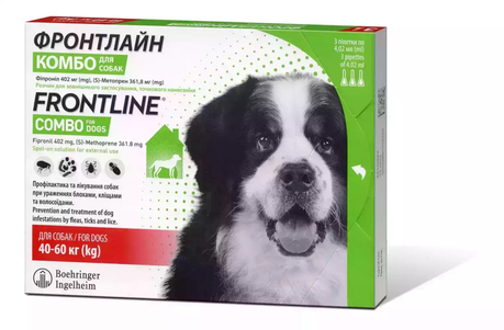 Frontline Combo (Фронтлайн Комбо) капли против блох и клещей для собак весом 40-60 кг