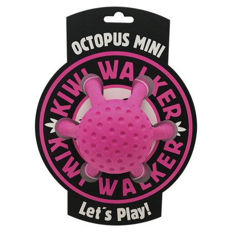 Іграшка для собак Kiwi Walker «Восьминіг» рожевий, 13 см