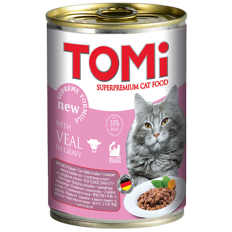 TOMi veal ТЕЛЯТИНА консервы для котов, влажный корм