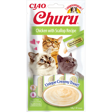 Inaba Churu Ласощі Для Котів, Вершковий Мус В Стіках, Курка/ Гребінець 4*14 Г Фото Від Dog.Com.Ua