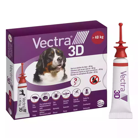 VECTRA 3D (Вектра 3Д) краплі від бліх та кліщів та комарів для собак вагою 40-65 кг