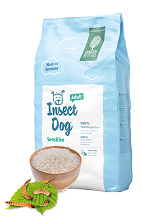 Сухий корм Green Petfood InsectDog Sensitive Adult безглютеновий корм для чувствительного травленнямия (білок комах)