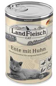 LandFleisch консерви для котів з качкою та куркою