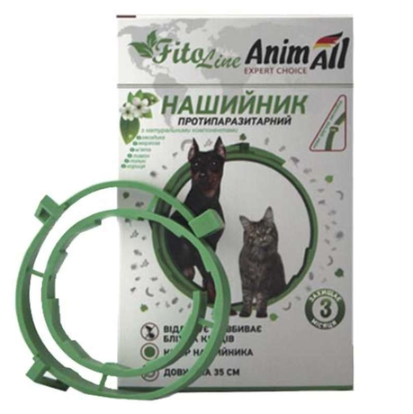AnimAll FitoLine Ошейник от блох и клещей для собак и котов, 35 см