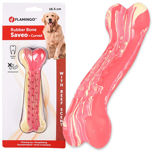 Flamingo Rubber Saveo Curved Bone Beef, СМАК ЯЛОВИЧИНИ (сильне гризіння)