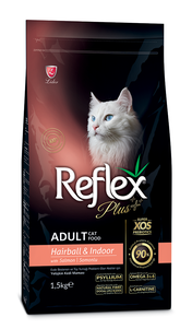 Reflex Plus (Рефлекс Плюс) для котов, которые живут в помещении и выведения шерсти с лососем