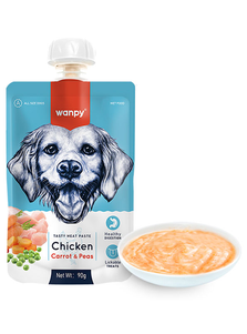 Wanpy Chicken Carrot & Pea Ванпі Крем-Суп Курка З Морковою Рідкий Корм Для Собак Фото Зоомагазину Dog.Com.Ua