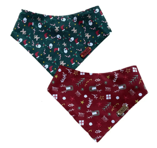 Duckly Merry Christmas Двостороння Бандана Для Собак Фото Зоомагазину Dog.Com.Ua