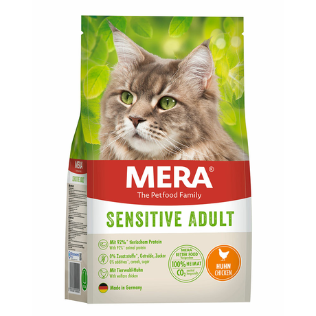 MERA Cats Sensitive Adult Сhicken (Huhn) беззерновий корм для дорослих котів усіх порід з чутливим травленням зі свіжим м'ясом курки