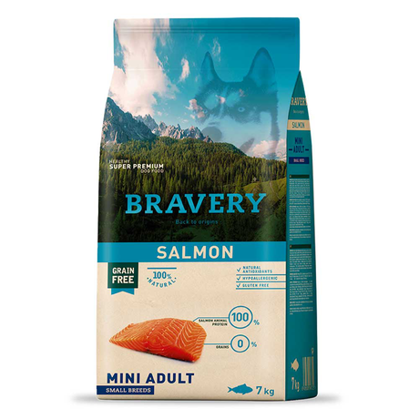 Сухий корм Bravery (Бравері) Salmon Mini Adult беззерновий для дорослих собак малих порід (лосось)