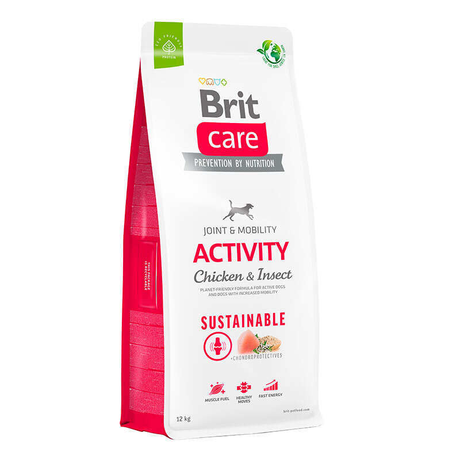 Сухий корм Brit Care Sustainable Activity Chicken and Insect для дорослих собак усіх порід високою активністю (курка та білок комах)