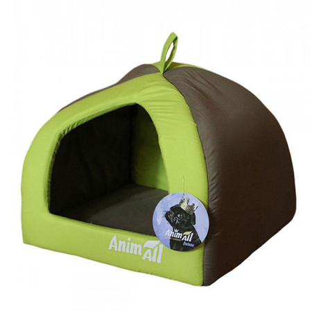 AnimALL Wendy Лежак-будиночок для собак та кішок зелений