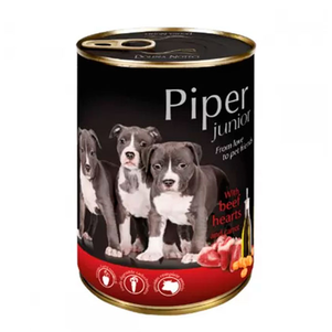 Dolina Noteci Piper Junior Dog Консерва Для Цуценят Із Яловичим Серцем І Морквою, 400 Г Фото Зоомагазину Dog.Com.Ua