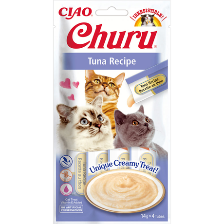 Inaba Churu Ласощі Для Котів, Вершковий Мус В Стіках, З Тунцем 4*14 Г Фото Від Dog.Com.Ua