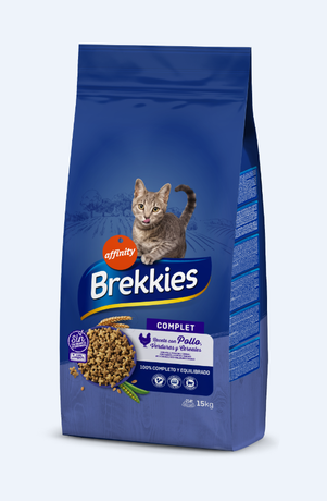 Brekkies Cat Complet для взрослых котов с курицей, тунцом и овощами