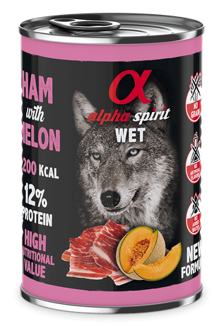 Alpha Spirit WET Ham with Melon Вологий корм для собак зі свининою та динею