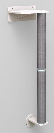 Trixie Кігтеточка Настінна, Стовпчик З Настінними Тримачами, 35 × 130 × 25 См, Білий/Сірий Фото Від Dog.Com.Ua
