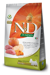 Сухий корм Farmina N & D Grain Free Pumpkin Dog Boar & Apple Adult Mini беззерновий для зрілих собак малих порід, з м'ясом дикого кабана