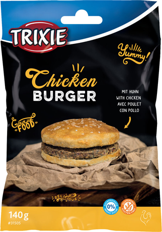 Ласощі Для Собак Trixie "Chicken Burger" Бургер З Куркою Та Сиром'Ятною Шкірою, 9 См, 140 Г Фото Від Dog.Com.Ua