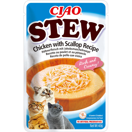 Inaba Ciao Stew Пауч Для Кошек, С Тушеной Курицей И Гребешком Фото От Dog.Com.Ua