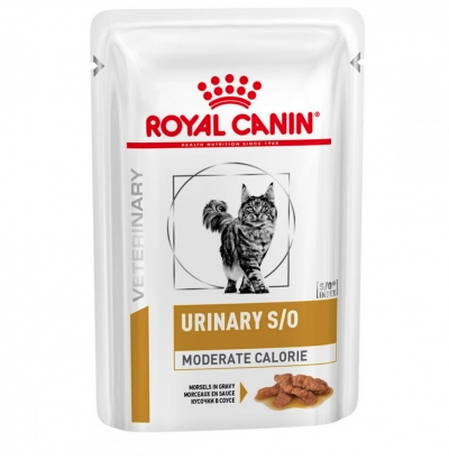 Royal Canin Urinary S/O Feline Moderate Calorie Pouches Вологий корм-дієта в соусі для дорослих кішок зі схильністю до набору зайвої ваги