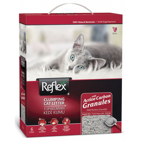 Reflex Active Carbon Granules (Рефлекс) бентонитовый наполнитель для кошек с гранулами активного карбона