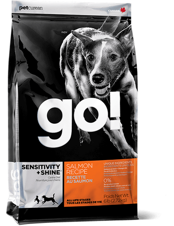 Сухой корм GO! Sensitivity + Shine Salmon Dog для собак всех пород и возрастов с чувствительным пищеварением (лосось и овсянка)