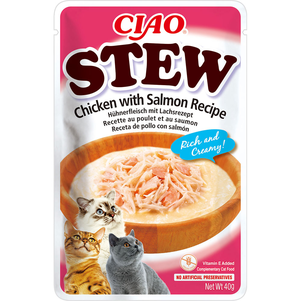Inaba Ciao Stew Пауч Для Кошек, С Тушеной Курицей И Лососем Фото Зоомагазина Dog.Com.Ua