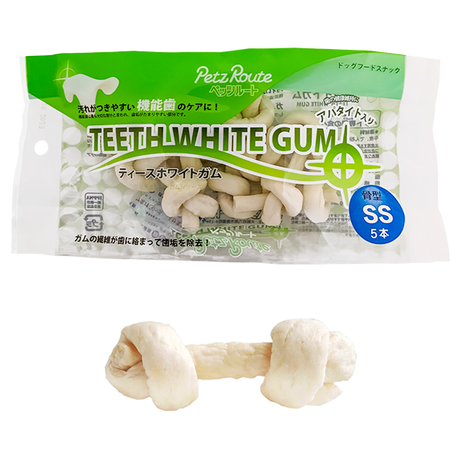 Petz Route Teeth White Gum ПЕТС РУТ КІСТКА ДЛЯ ЧИЩЕННЯ ЗУБІВ жувальні ласощі для собак, 5 шт. х 88 г
