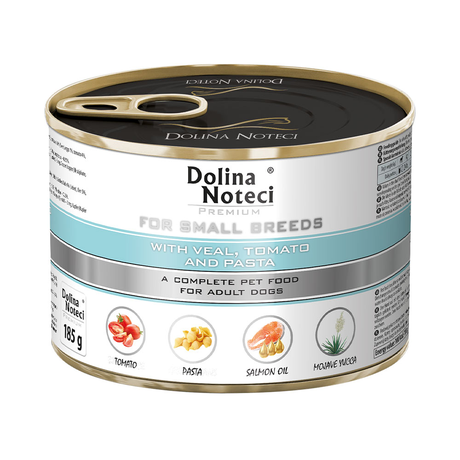 Корм Консервований Dolina Noteci Premium Для Собак Маленьких Порід З Телятиною,Помідорами Та Локшиною Фото Від Dog.Com.Ua