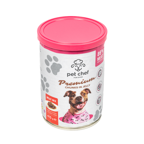 Pet Chef Вологий Корм Для Собак Шматочки В Желе М'Ясний Мікс Фото Від Dog.Com.Ua