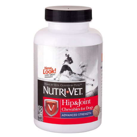 Nutri-Vet Hip&Joint Advanced НУТРІ-ВІТ ЗВ'ЯЗКИ І СУСТАВИ АДВАНСИД, 3 рівень, глюкозамін та хондроітиндля собак, з МСМ