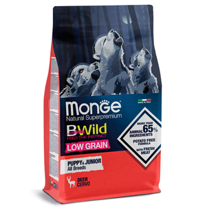 Monge Dog Bwild Low Grain Puppy & Junior Низькозерновий Корм Для Цуценят До 1 Року (Оленіна) Фото Зоомагазину Dog.Com.Ua