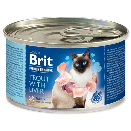 Brit Premium by Nature Cat форель з печінкою для котів (паштет)