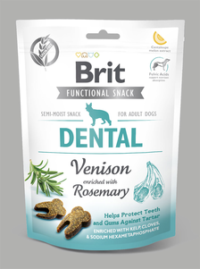 Brit Care Dog Functional Snack Dental Venison Функціональні ласощі для собак з олениною та розмарином для захисту зубів та ясен