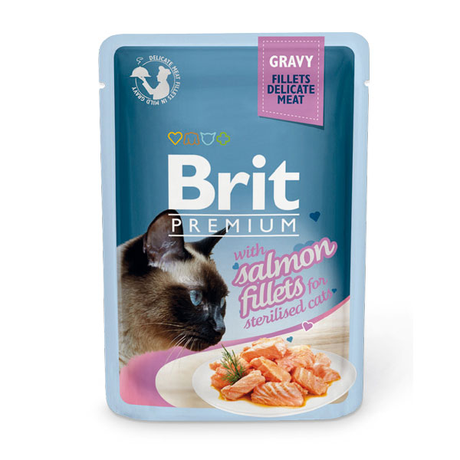 Brit Premium Філе лосося в соусі для стерилізованих кішок