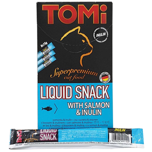 TOMi Liquid Snack Salmon&Inulin ТОМІ ЛОСЬ З ІННУЛІНОМ рідкі ласощі для котів
