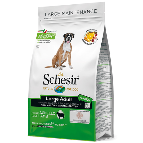 Schesir Dog Large Adult Lamb ШЕЗИР сухой монопротеиновый корм для взрослых собак крупных пород (ягненок)