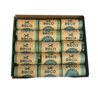 Beco Pets Одноразові пакетики для прибирання за собаками з ароматом м'яти