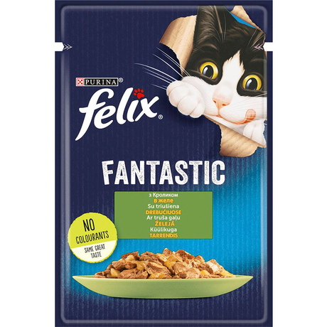 Felix Fantastic Вологий корм для котів з кроликом, 85 г
