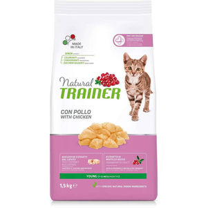 Trainer (Трейнер) Natural Super Premium Young Cat сухой корм со свежей курицей для молодых котов