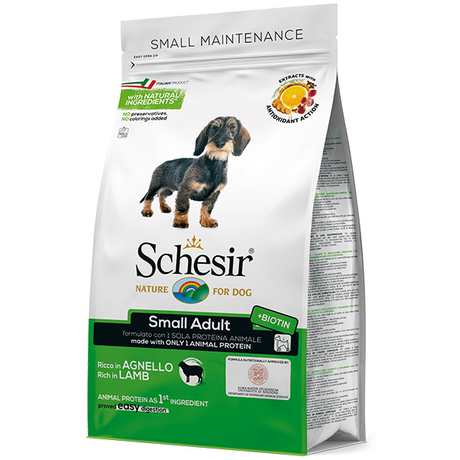 Schesir Dog Small Adult Lamb сухой монопротеиновый корм для собак малых пород (ягненок)