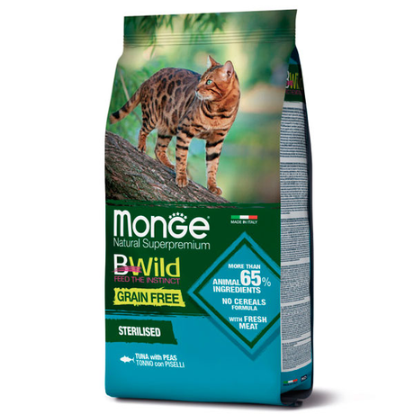 Monge Cat Bwild Grain Free Sterilised Беззерновий корм для стерилізованих кішок (тунець)