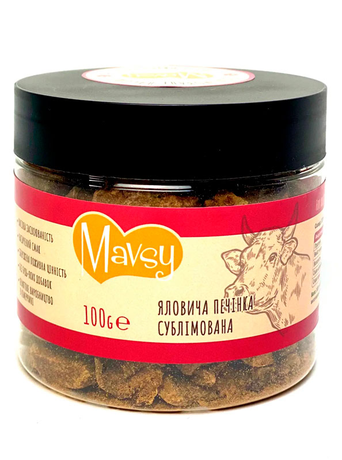 Mavsy Говяжья Печень Сублимированная Лакомство Для Кошек И Собак Фото От Dog.Com.Ua