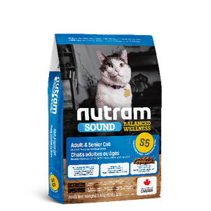 Nutram S5 Sound Balanced Wellness Natural Adult & Senior Cat для взрослых и пожилых кошек