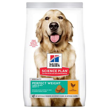 Сухой корм Hill's SP Adult 1+ Perfect Weight Large для собак крупных пород склонных к полноте (курица)