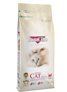 BonaCibo Cat Adult Chicken & Rice with Anchovy (БонаСібо) для дорослих кішок всіх порід (м'ясо курки, анчоуси та рис)
