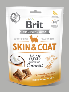 Brit Care Dog Functional Snack Skin&Coat Krill Функціональні ласощі для собак з м'ясом криля та кокосом для здорової шкіри та вовни